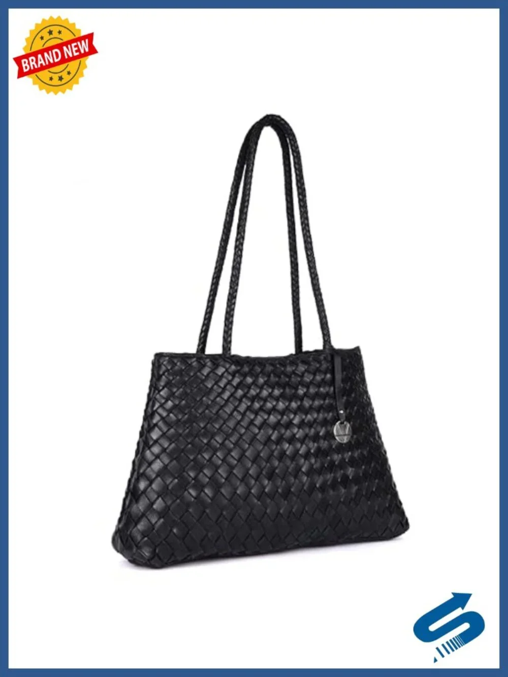 Handwoven Leather Tote Bag Spacious Lightweight Artisan